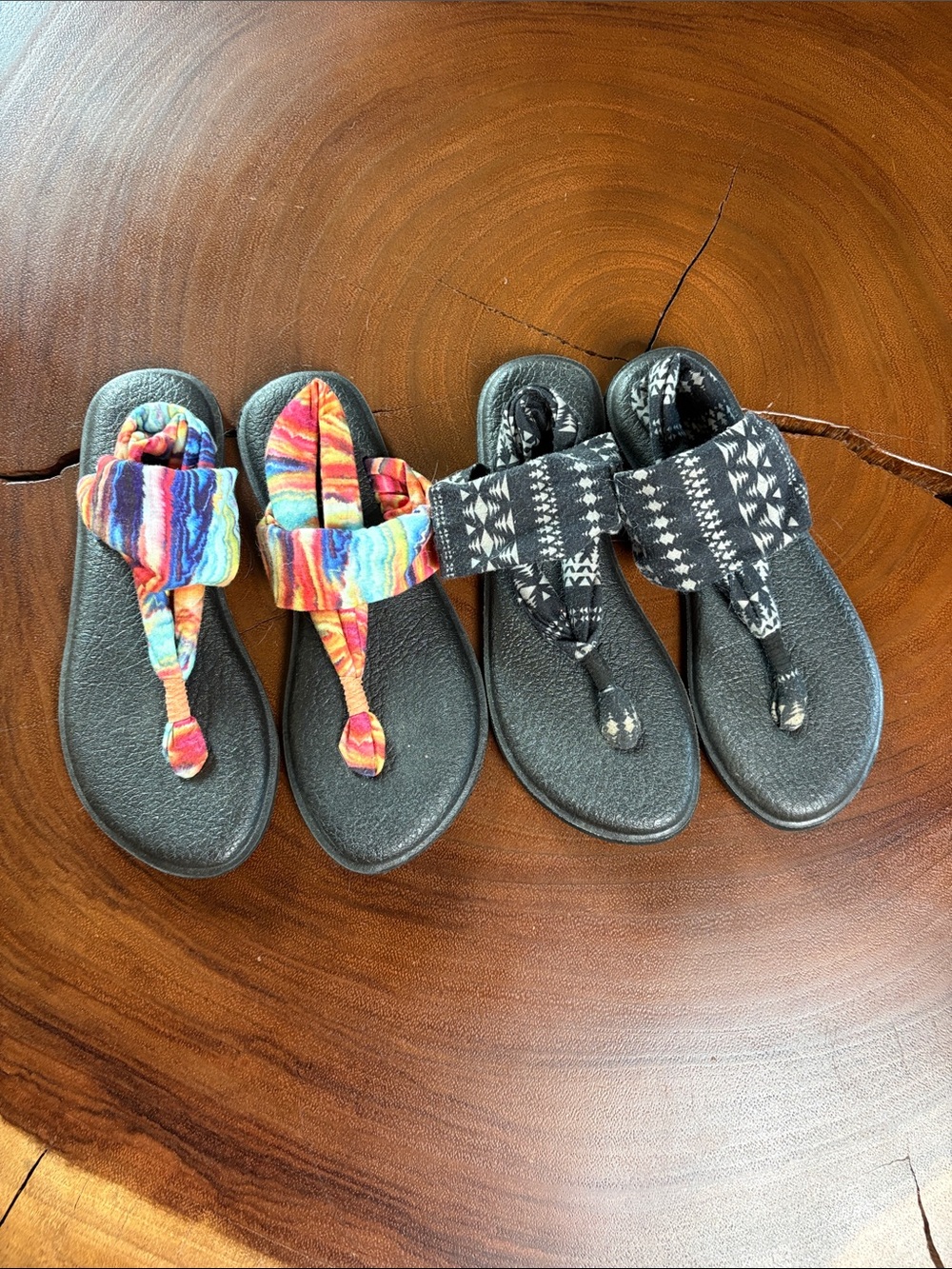 Sanuk Yoga Mat Sling Sandals Bundle – 2 Pairs Women’s Size 8
